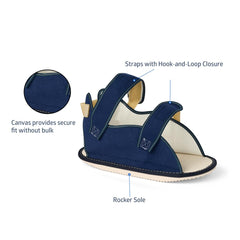 Medline Molded Rocker Cast Shoe - Post-Cast Recovery Support with Ergonomic Design