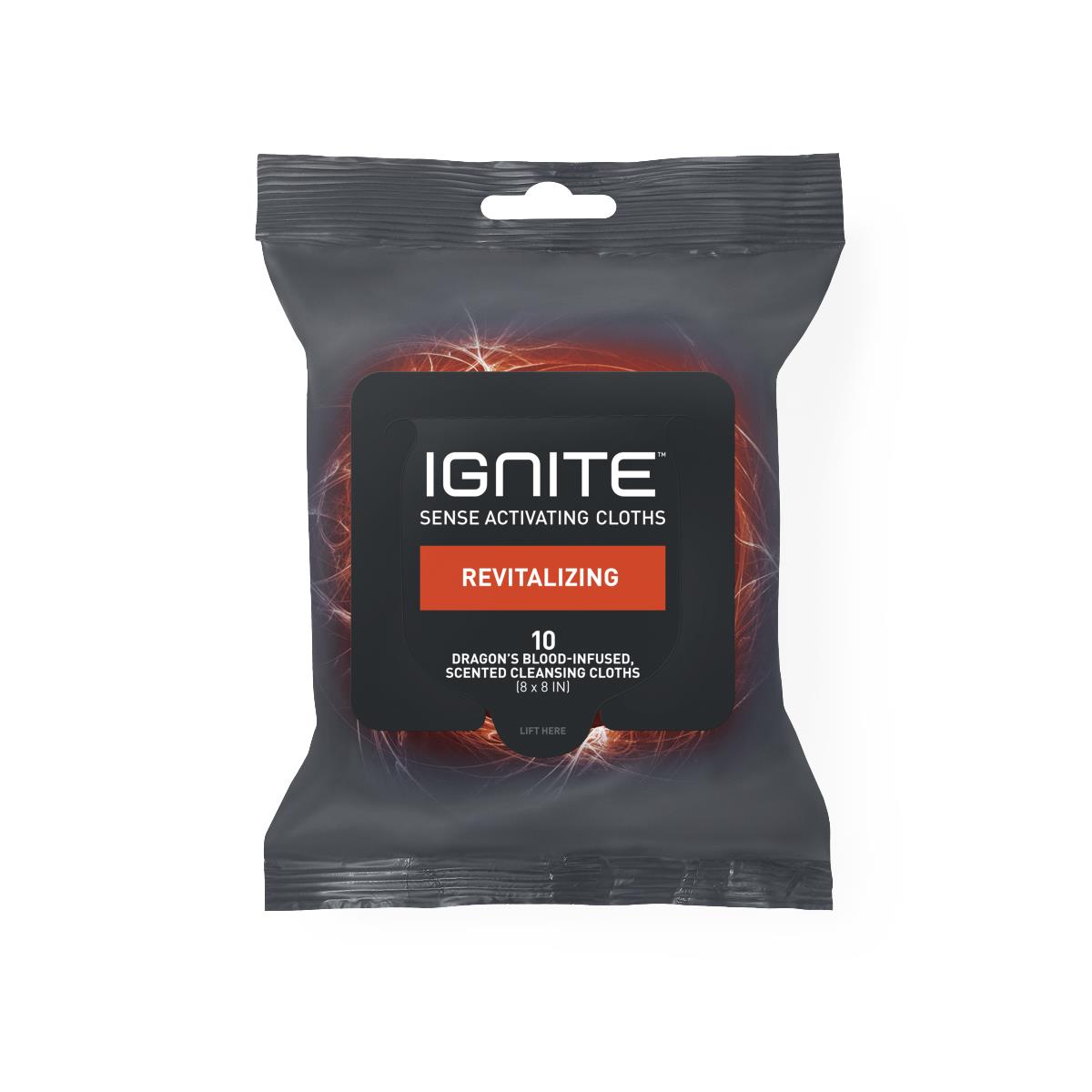 Ignite Revitalizing Scent Body Wipes - Coffee & Pomegranate Infused Cleansing Cloths (8x8 inch)