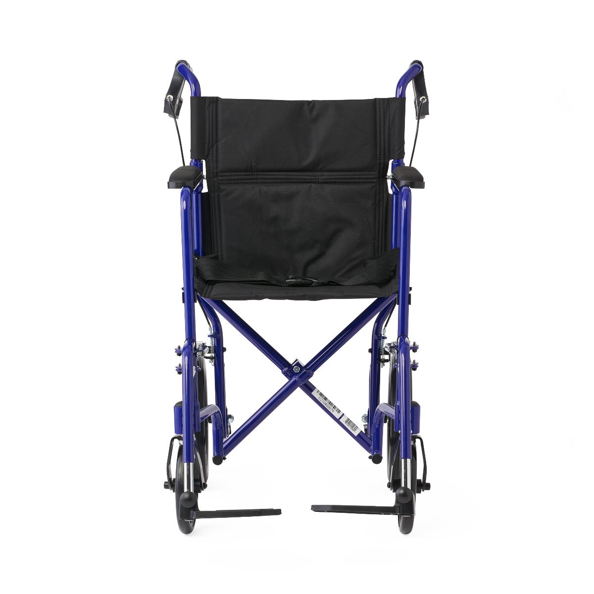 Premium Lightweight Aluminum Transport Wheelchair - 300 lbs Capacity with Padded Arms & Safety Belt
