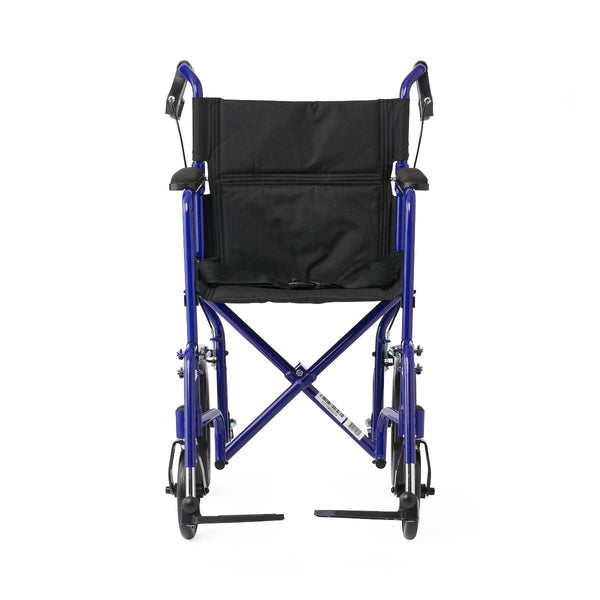 Premium Lightweight Aluminum Transport Wheelchair - 300 lbs Capacity with Padded Arms & Safety Belt