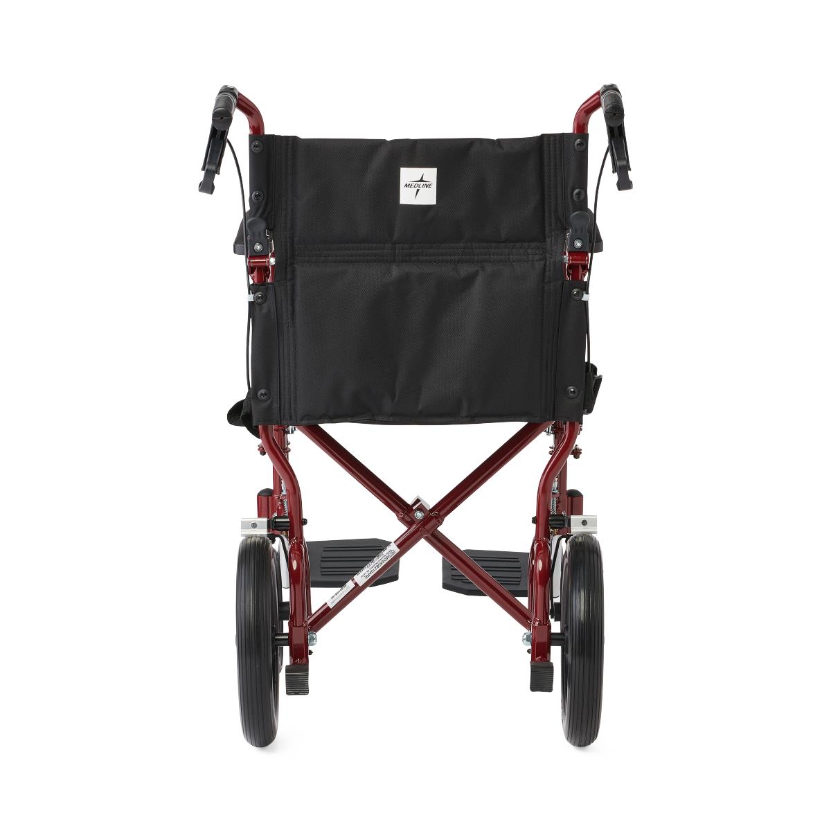 Premium Lightweight Aluminum Transport Wheelchair - 300 lbs Capacity with Padded Arms & Safety Belt