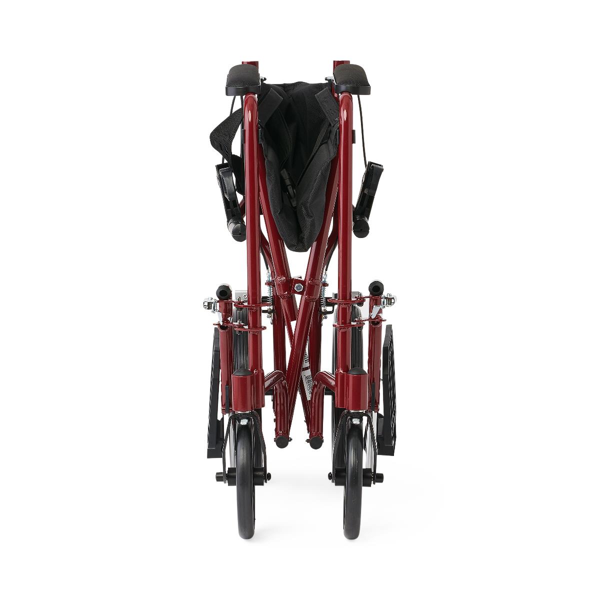 Premium Lightweight Aluminum Transport Wheelchair - 300 lbs Capacity with Padded Arms & Safety Belt