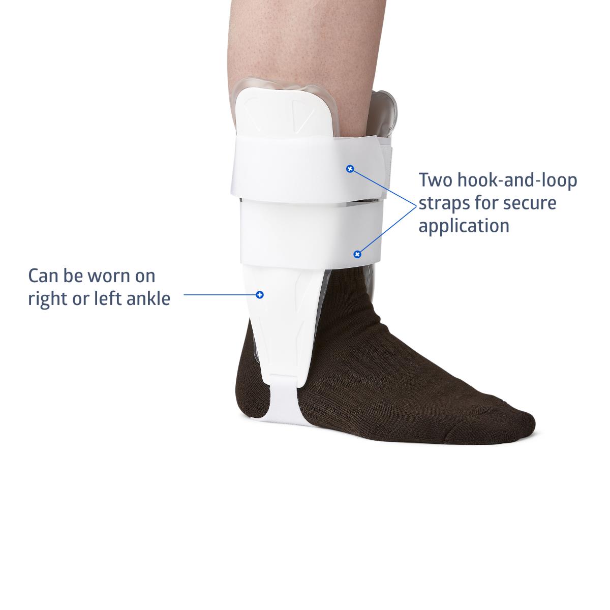 Air and Gel Stirrup Ankle Splint - Adjustable Compression Support Brace for Ankle Injuries and Edema Relief