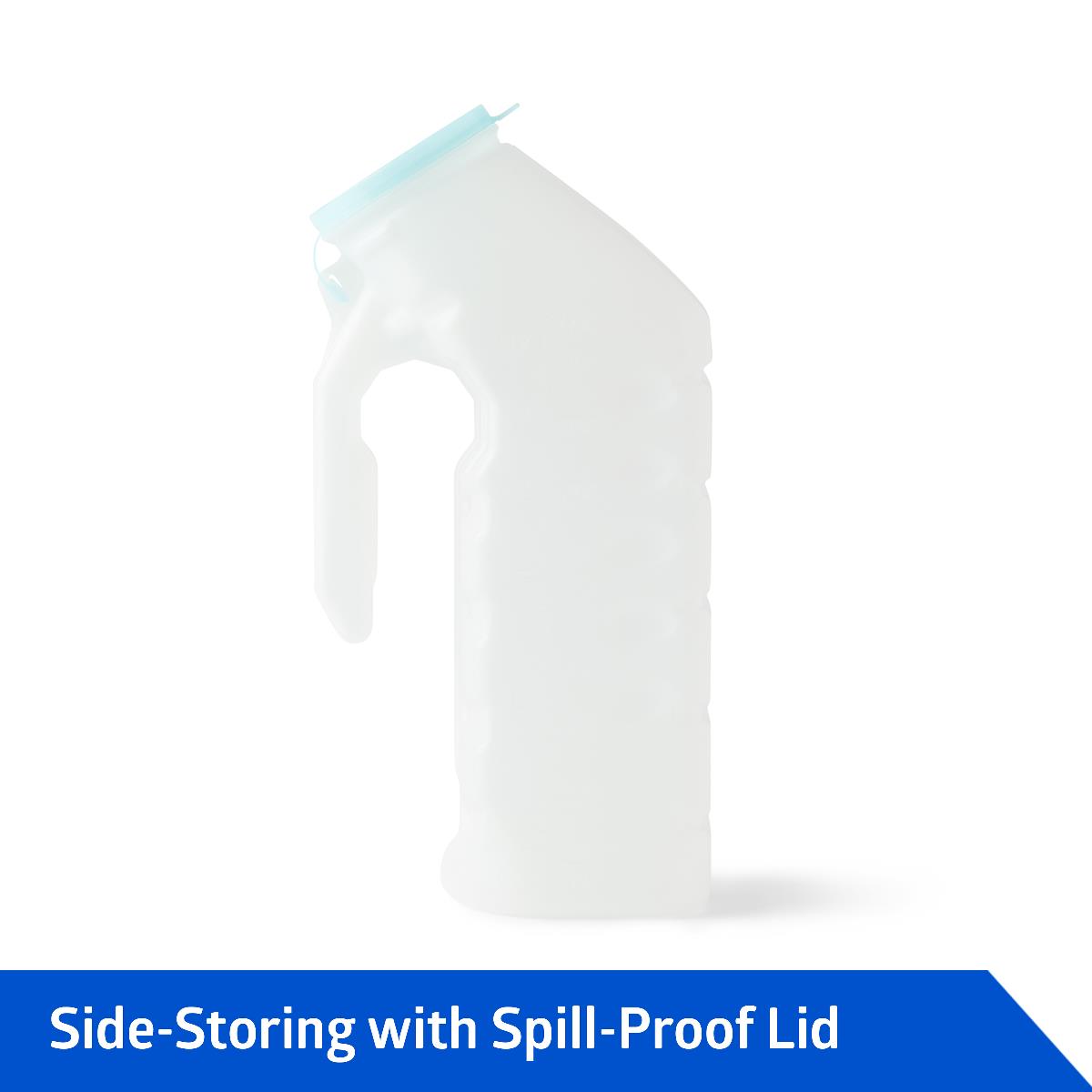 Deluxe Male Urinal with Glow-in-the-Dark Lid - 32 oz Hospital Grade Plastic