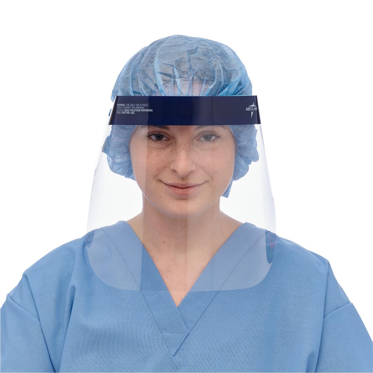 Full Length Disposable Face Shields with Foam Top and Elastic Band - 7.5 Inch Professional Grade Protection
