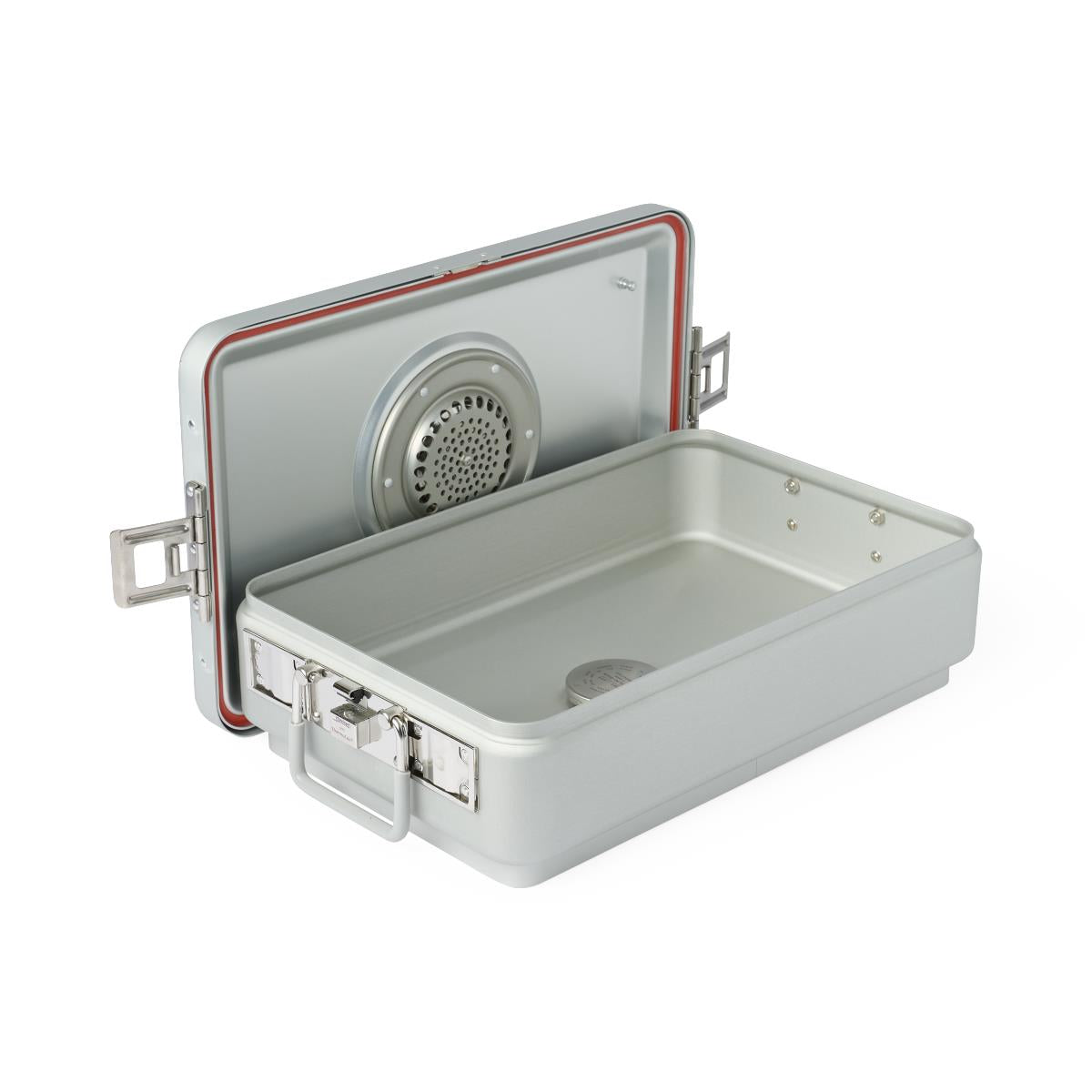 Medline Steriset 3-Quarter Sterilization Container with Condensate Drain and Aluminum Lid - Anodized Construction for Medical Instrument Sterilization