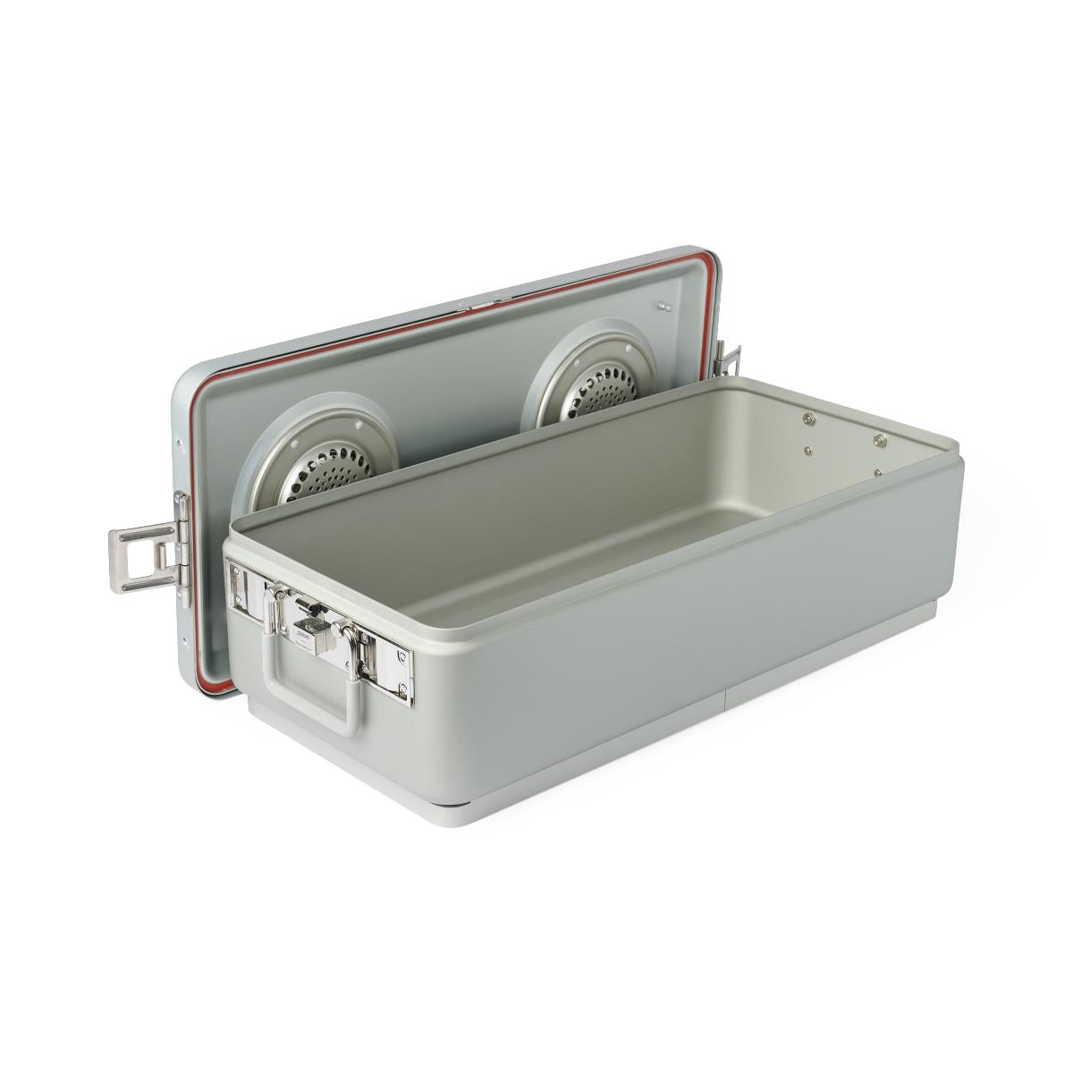 Full-Sized Sterilization Containers with Condensate Drain and Aluminum Lid - Premium Medical Grade