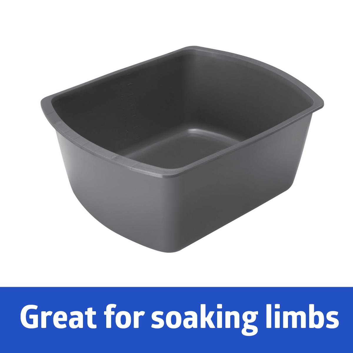 Rectangular Plastic Washbasin - Medical Grade Basin for Limb Soaking & Patient Care (8 Qt, Gold)