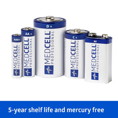 MedCell Professional Alkaline Batteries - 9V Medical Grade for Clinical Devices