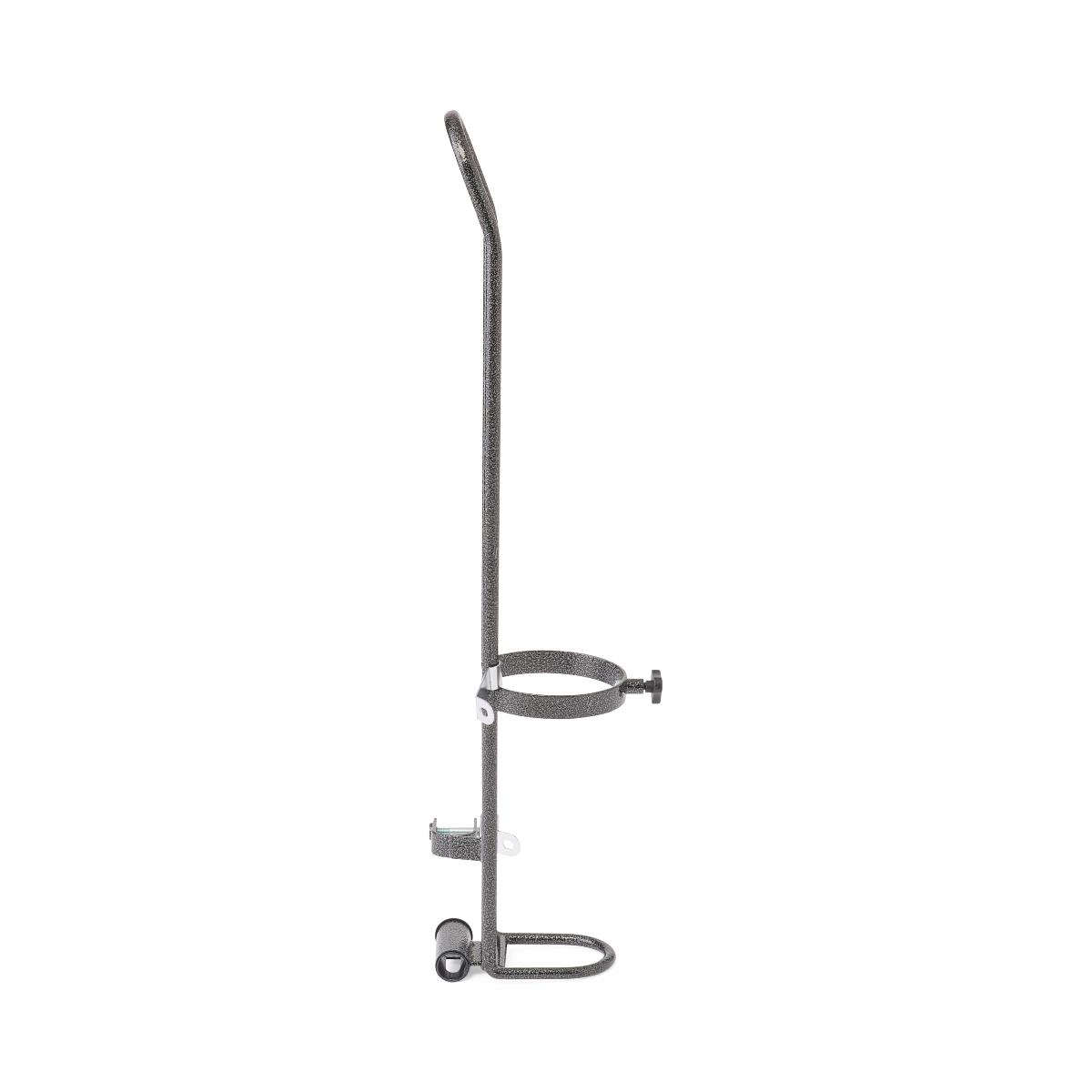 Wheelchair Oxygen Holder and IV Pole Combo Unit - 74 Inch Steel Medical Equipment Attachment