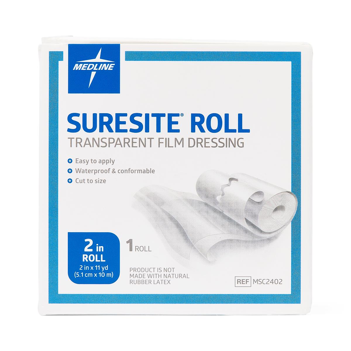 SureSite Transparent Film Dressing Roll - Waterproof Wound Care & IV Site Protection