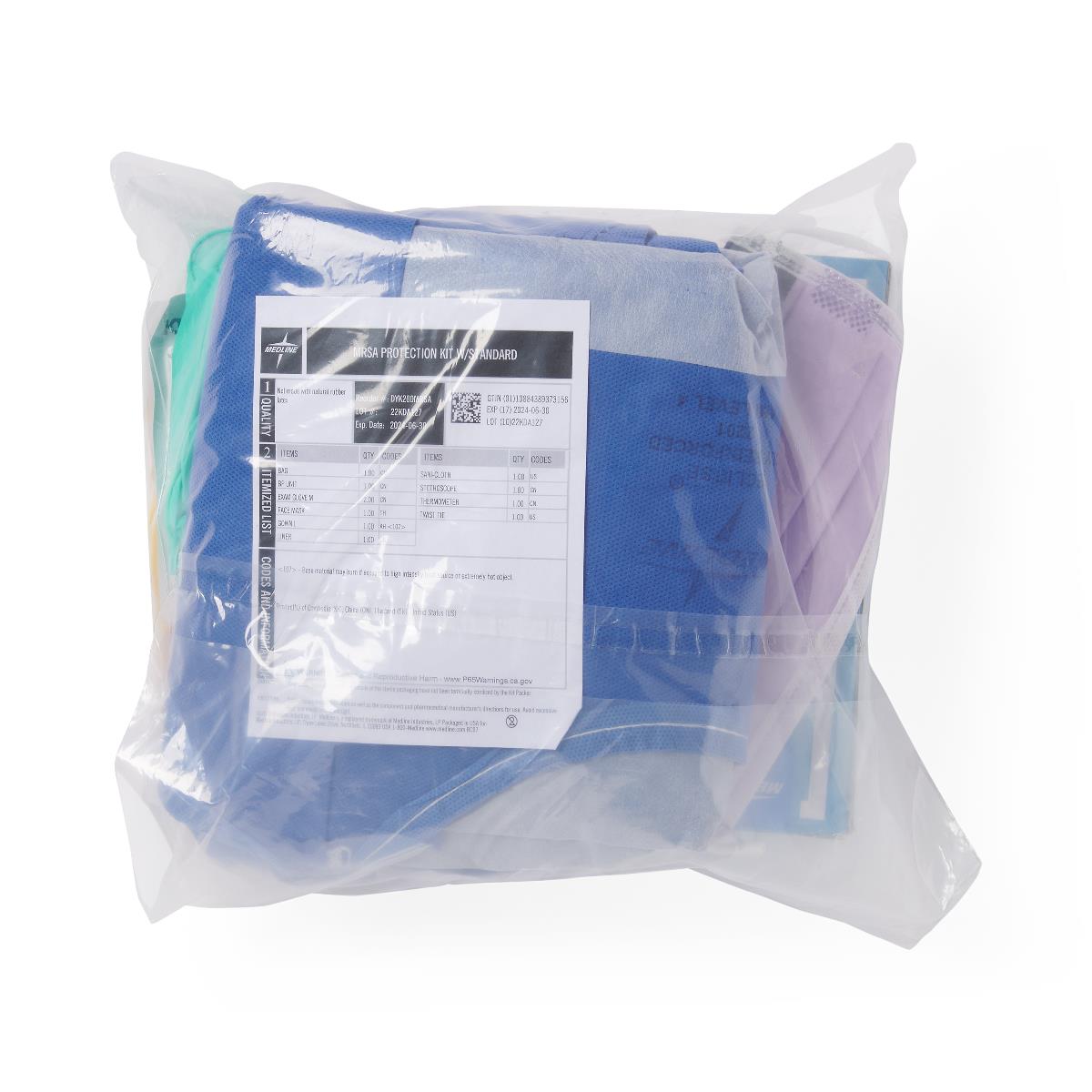 Medline Standard MRSA Protection Kit - Complete Isolation & Infection Control - Case of 10
