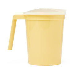 Medline Noninsulated Plastic Pitcher with Handle and Lid - 33.8 oz Beverage Server for Healthcare