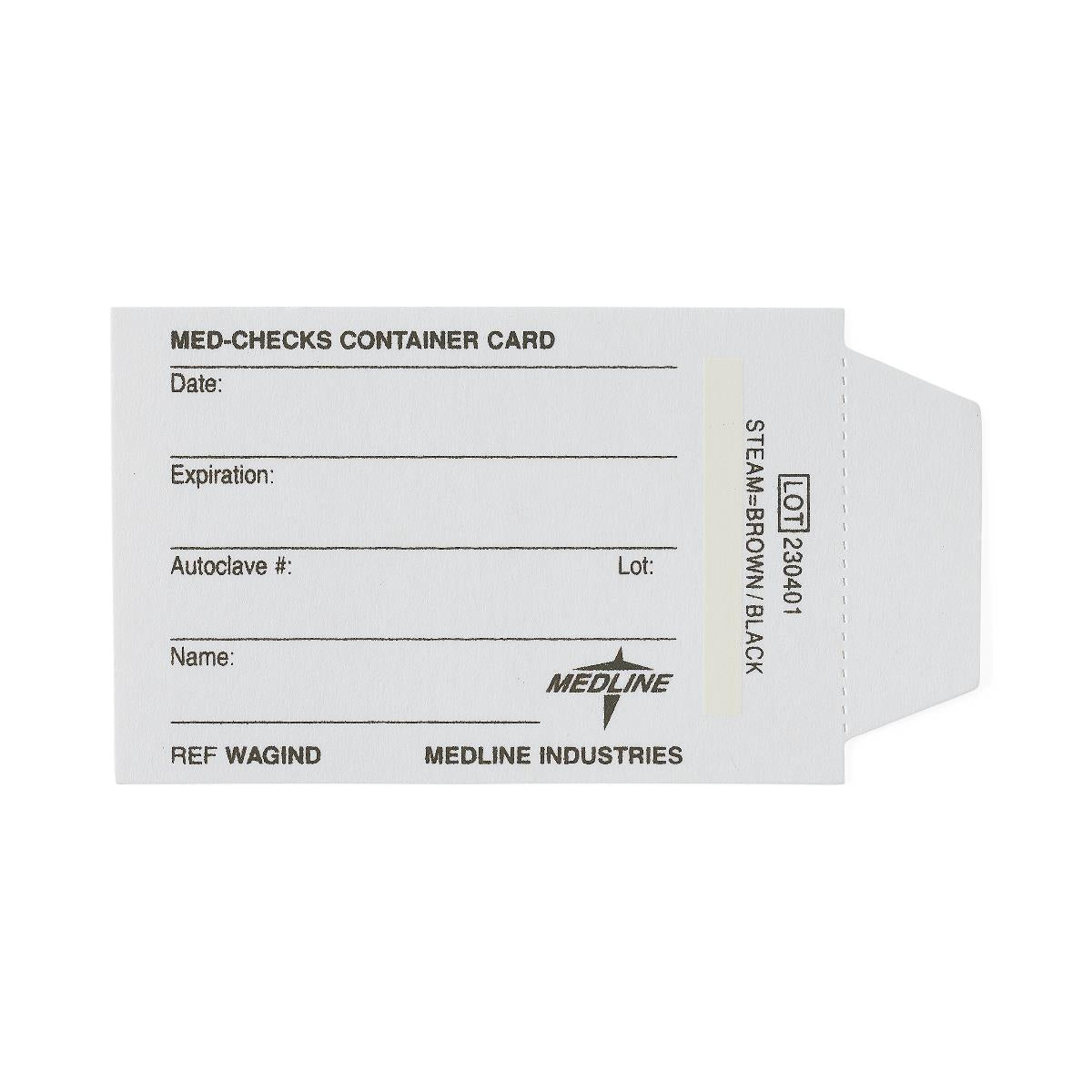 Medline Surgical Instrument Sterilization Process Indicator Cards - Box of 1000 | WAGIND