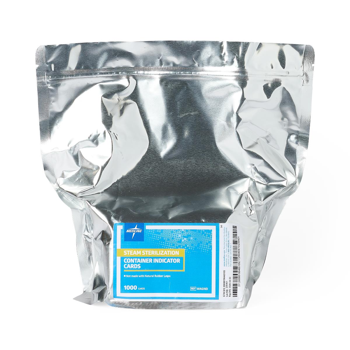 Medline Surgical Instrument Sterilization Process Indicator Cards - Box of 1000 | WAGIND