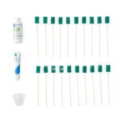 Medline Swab System Extended Care Oral Care Kit - Complete 20-Piece Set