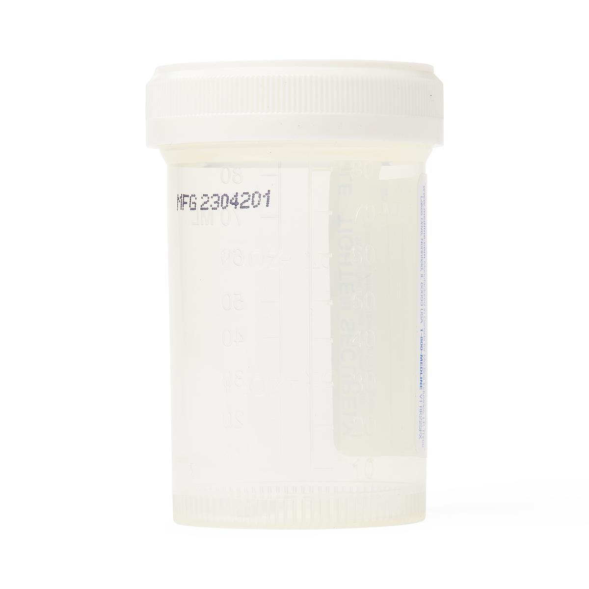 Medline Sterile Specimen Container for Pneumatic Tube Systems - 4 oz (120 mL) with Screw Cap