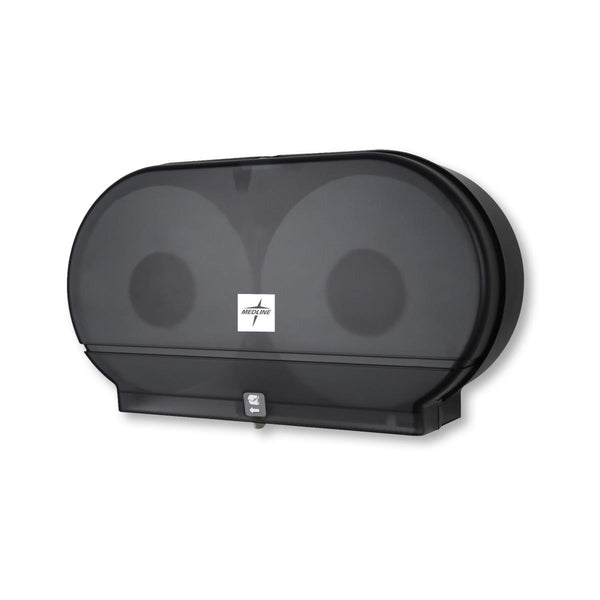 Medline Single-Roll Small Core Toilet Paper Dispenser, 9 Inch - Wall Mount Bathroom Tissue Holder