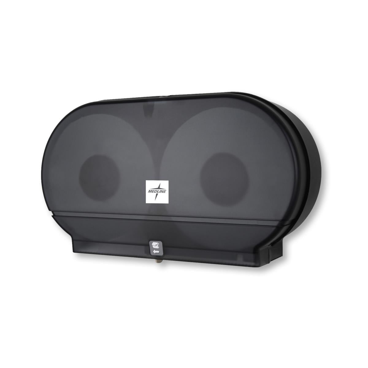 Medline Single-Roll Small Core Toilet Paper Dispenser, 9 Inch - Wall Mount Bathroom Tissue Holder