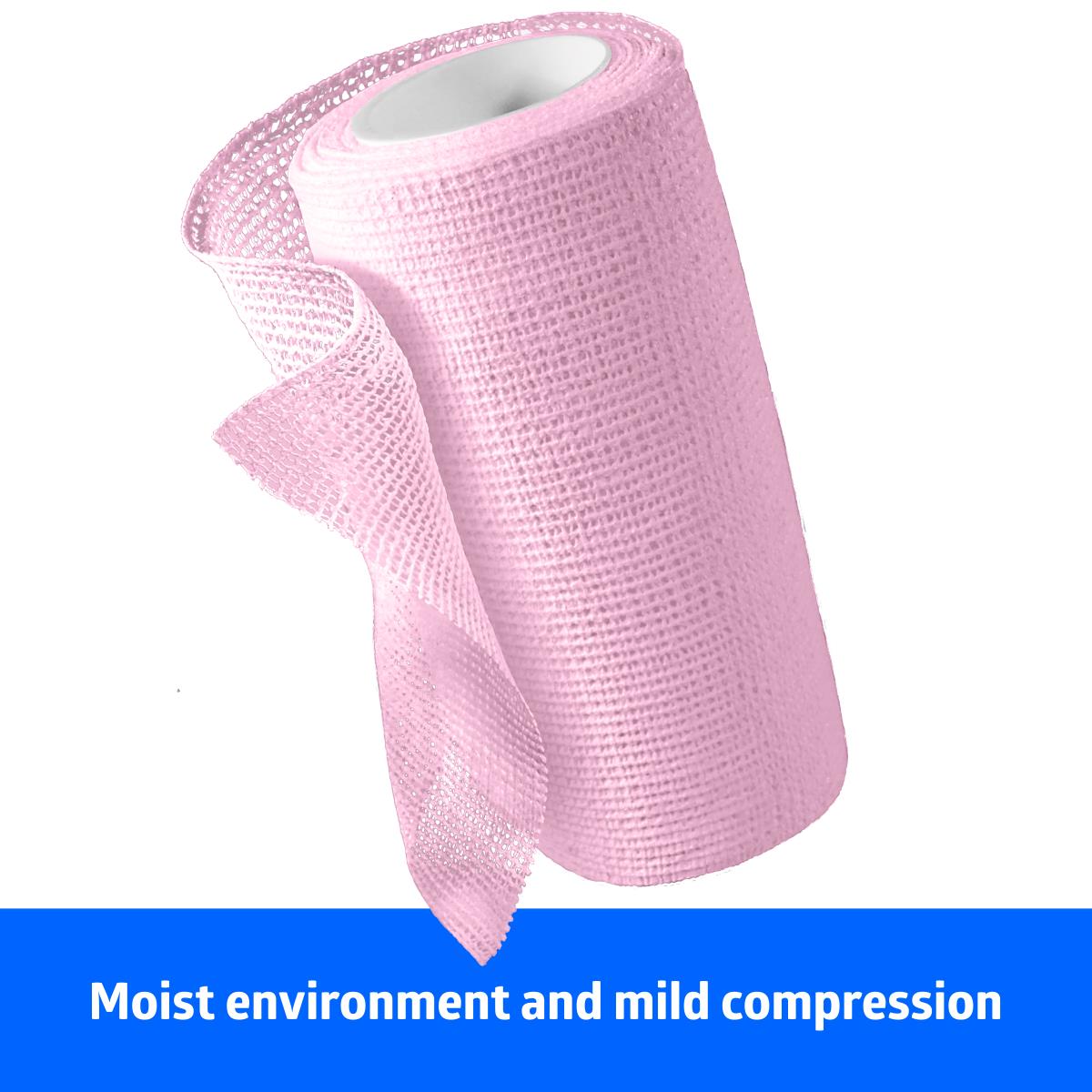 Medline Unna-Z Stretch Zinc Oxide Compression Bandages - Medical Grade Wound Care & Edema Support (3" & 4" x 10 Yards)