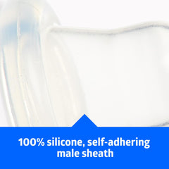 Medline Exo-Cath Type 3 Extended Silicone Male External Catheters - 100% Silicone Self-Adhering Sheath