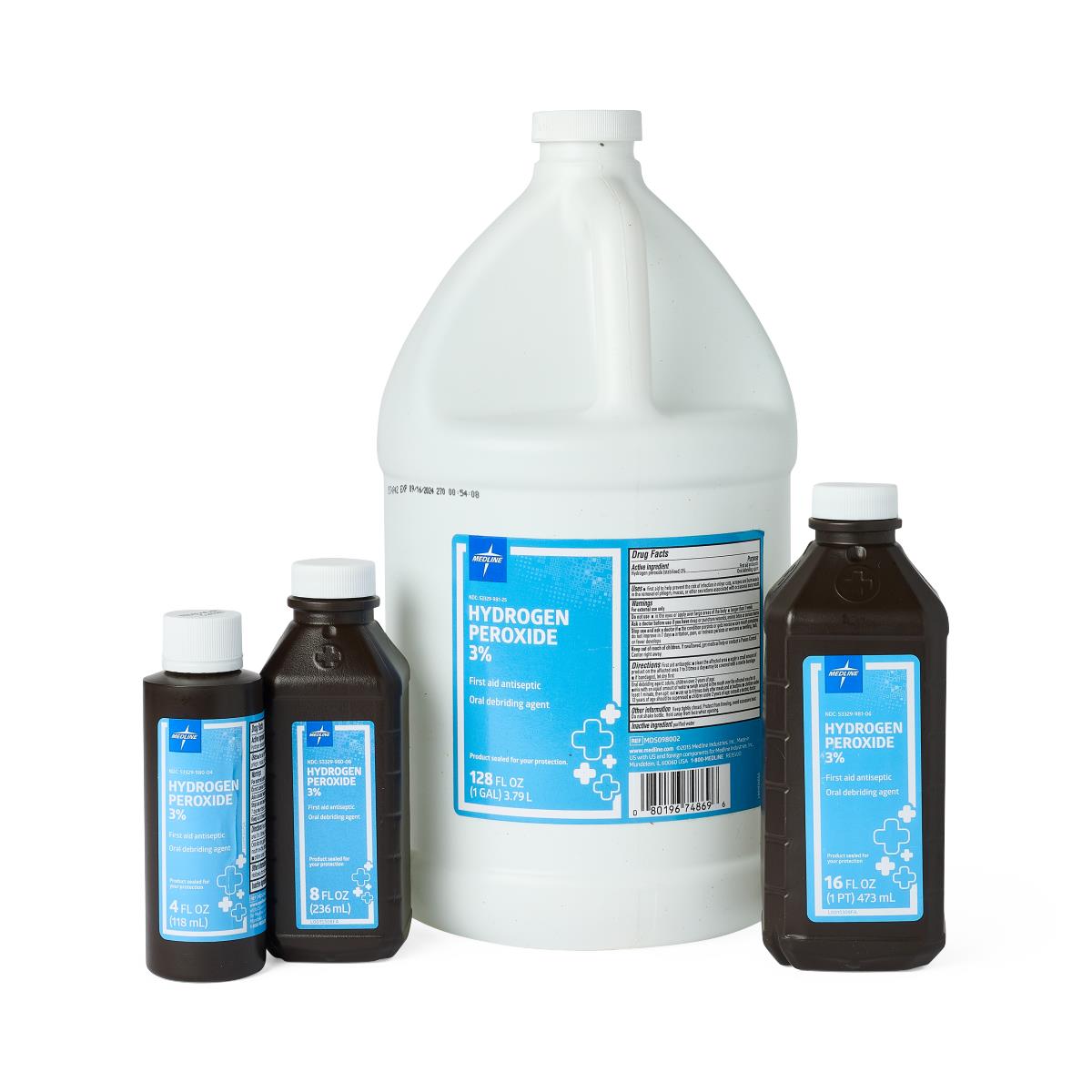 Hydrogen Peroxide 3% USP Grade Antiseptic Topical Solution - First Aid Wound Care & Disinfectant