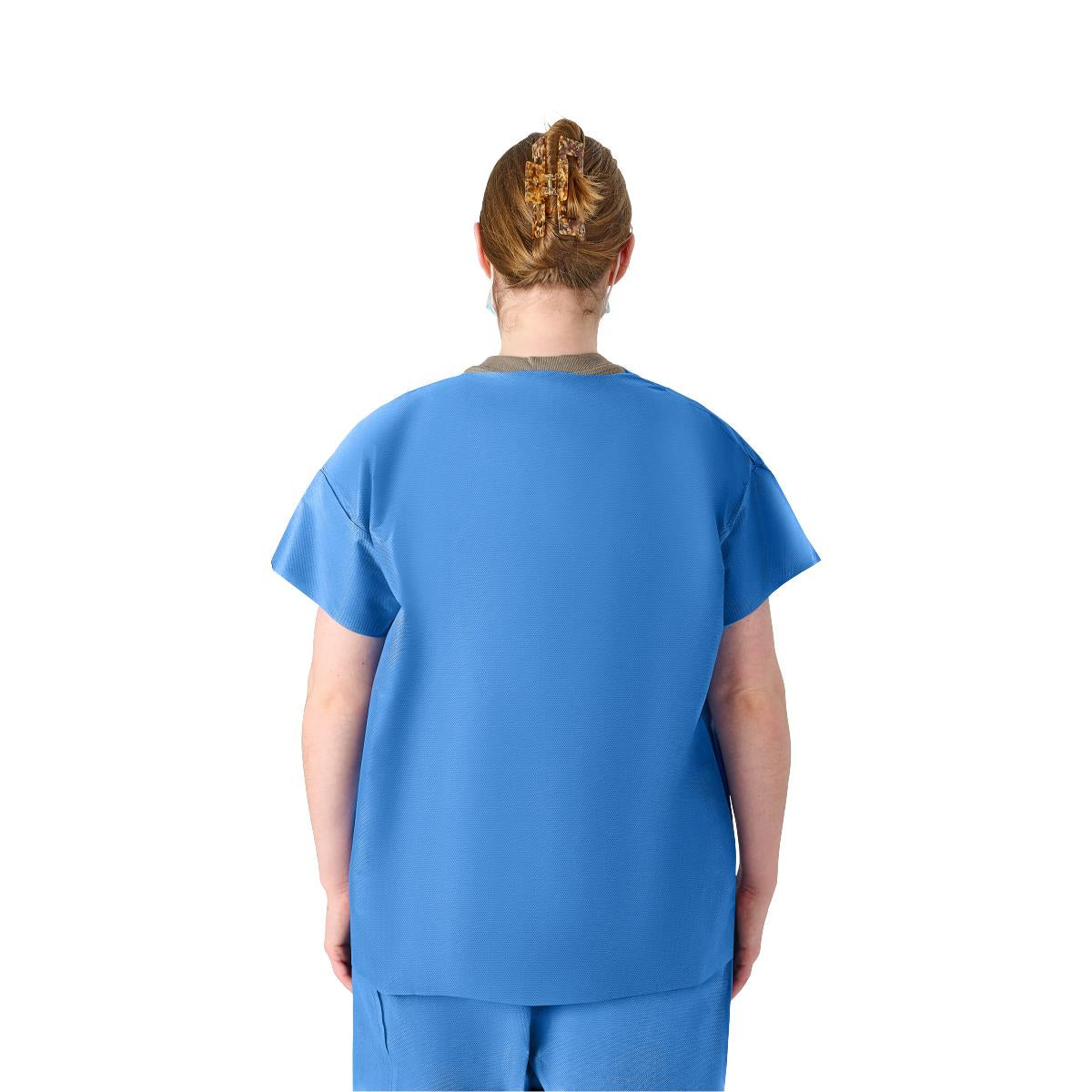 Medline Unisex Disposable Scrub Shirt - Breathable SMS Material with Chest Pocket