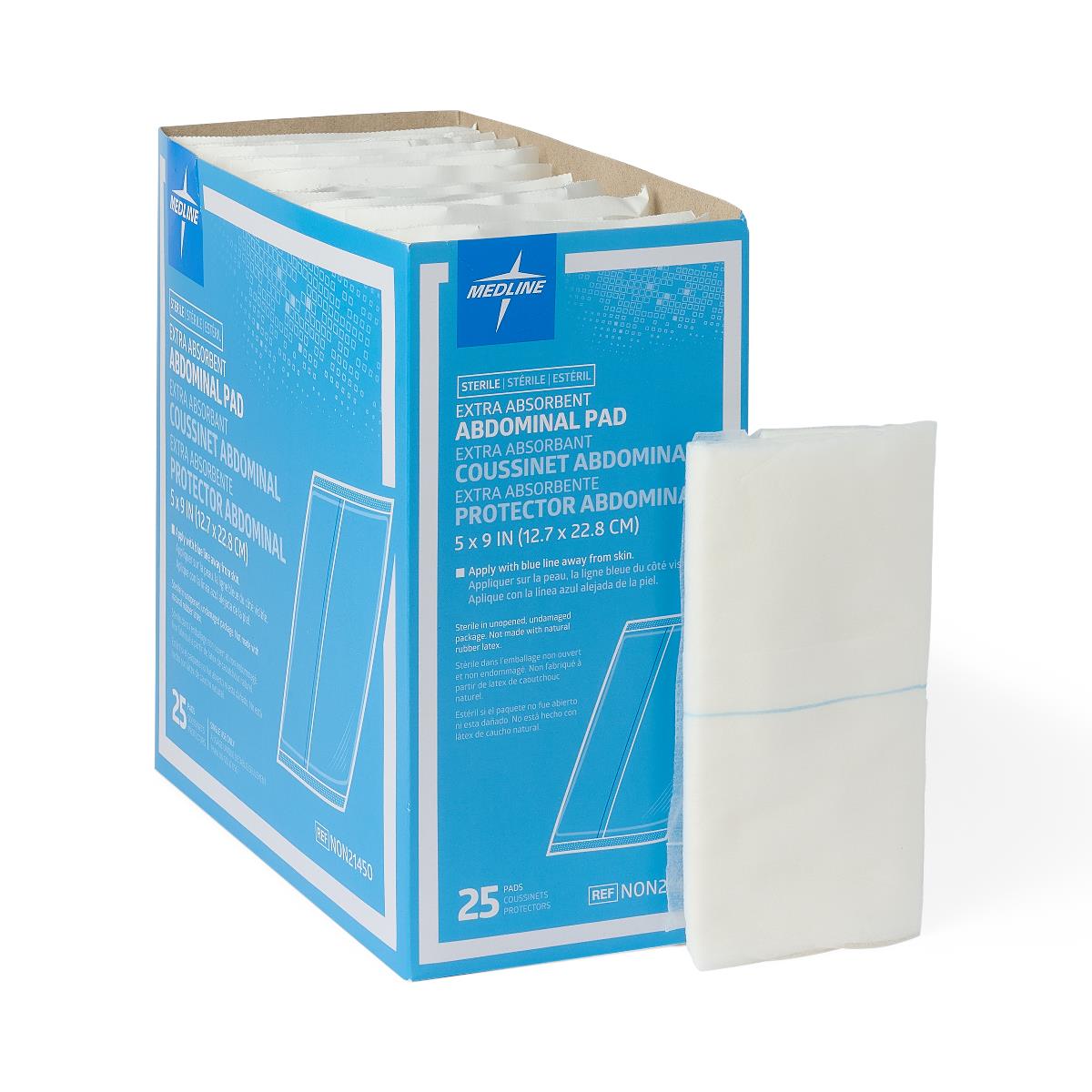Sterile Abdominal Pad - Super Absorbent Wound Dressing with Sealed Edges (Multiple Sizes Available)