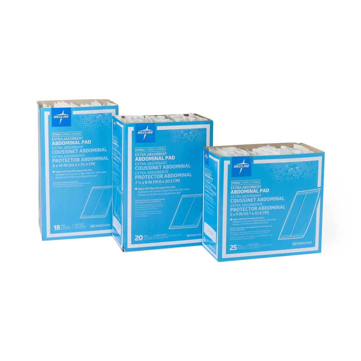 Sterile Abdominal Pad - Super Absorbent Wound Dressing with Sealed Edges (Multiple Sizes Available)