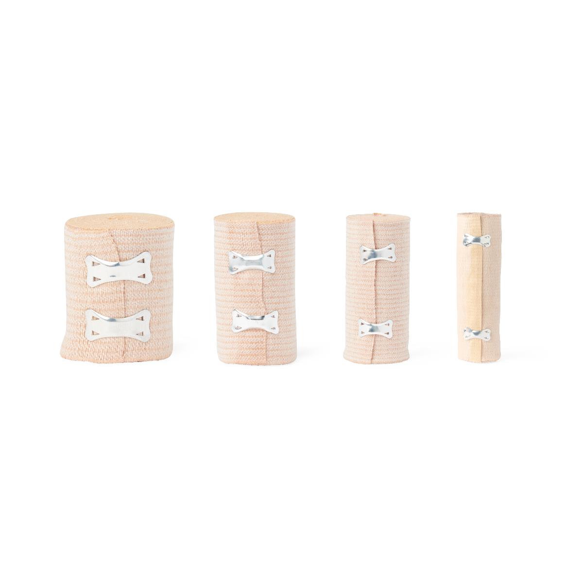 Medline Soft-Wrap Elastic Bandages - Premium Support & Compression Wrap with Closure Clips