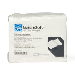Medline NatureSoft Flushable Dry Cleansing Wipes 9"x13" - Biodegradable Unscented Personal Care