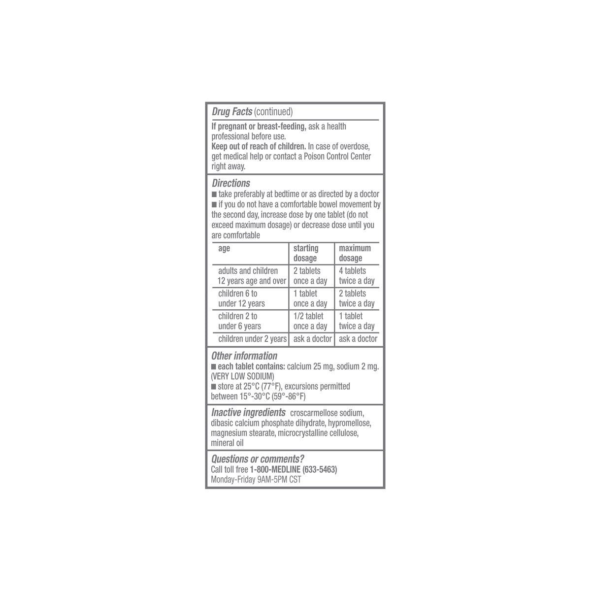 Medline Senna Tablets - Natural Laxative for Gentle Overnight Constipation Relief