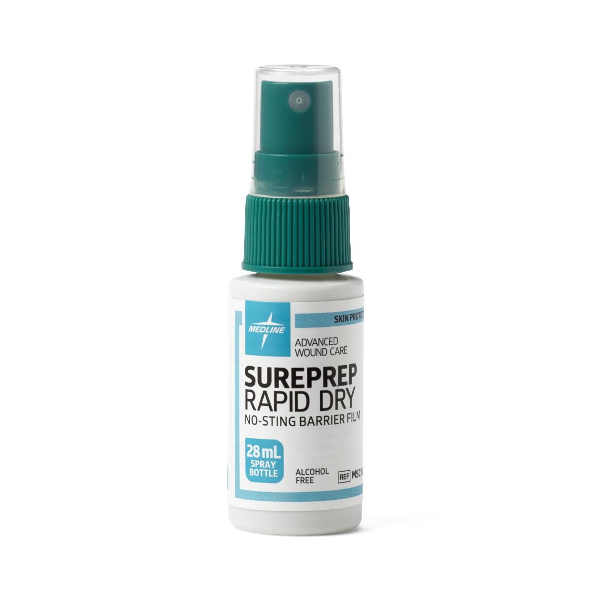 Medline Sureprep Rapid Dry No-Sting Barrier Film Spray - 28ml Alcohol-Free Skin Protectant