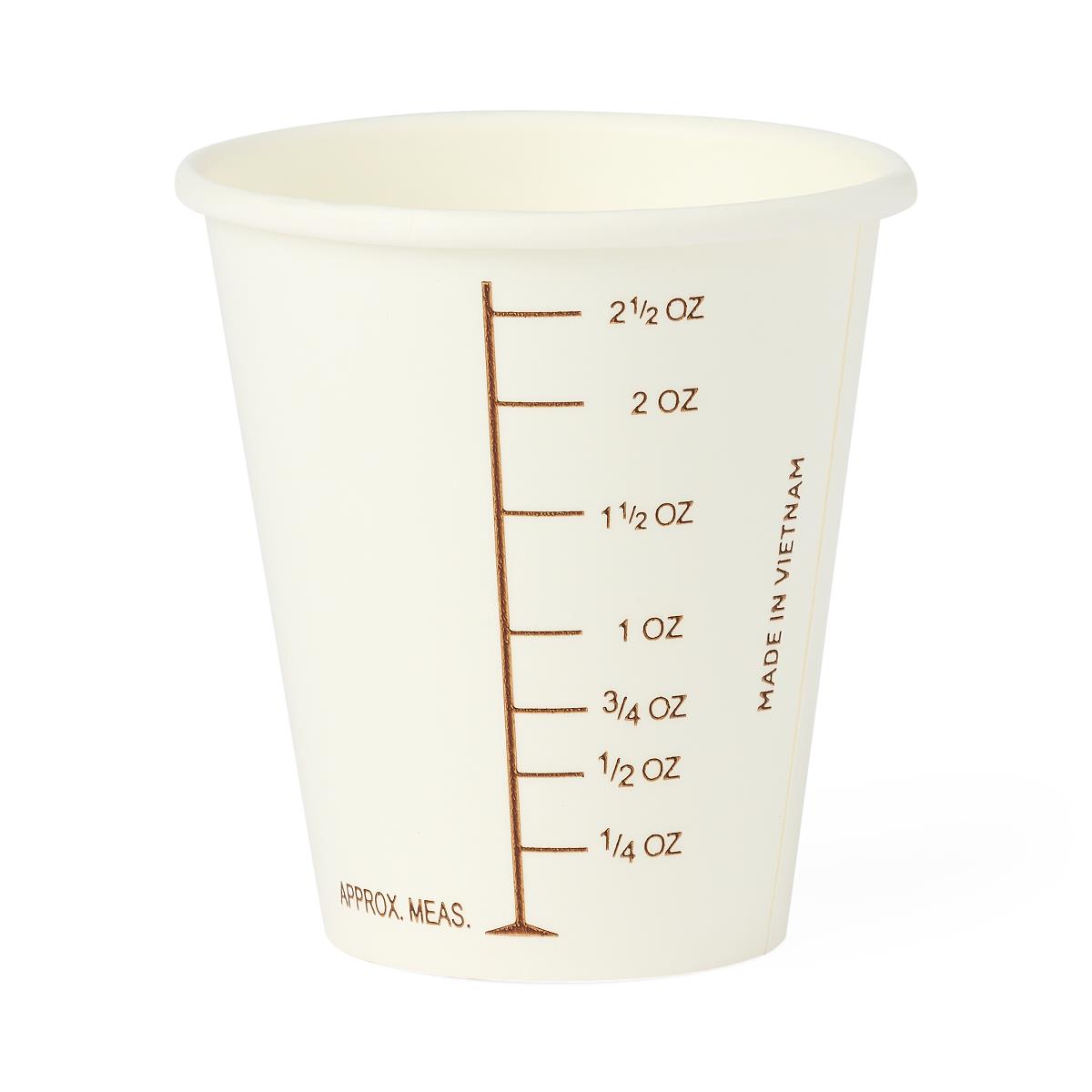 Medline Graduated Disposable Paper Drinking Cups - Eco-Friendly Sugarcane Fiber with Measurement Markings (3oz & 16oz)