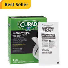 Curad Medi-Strip Wound Closure Strips - Hypoallergenic Adhesive Skin Closures for Surgical Incisions & Lacerations