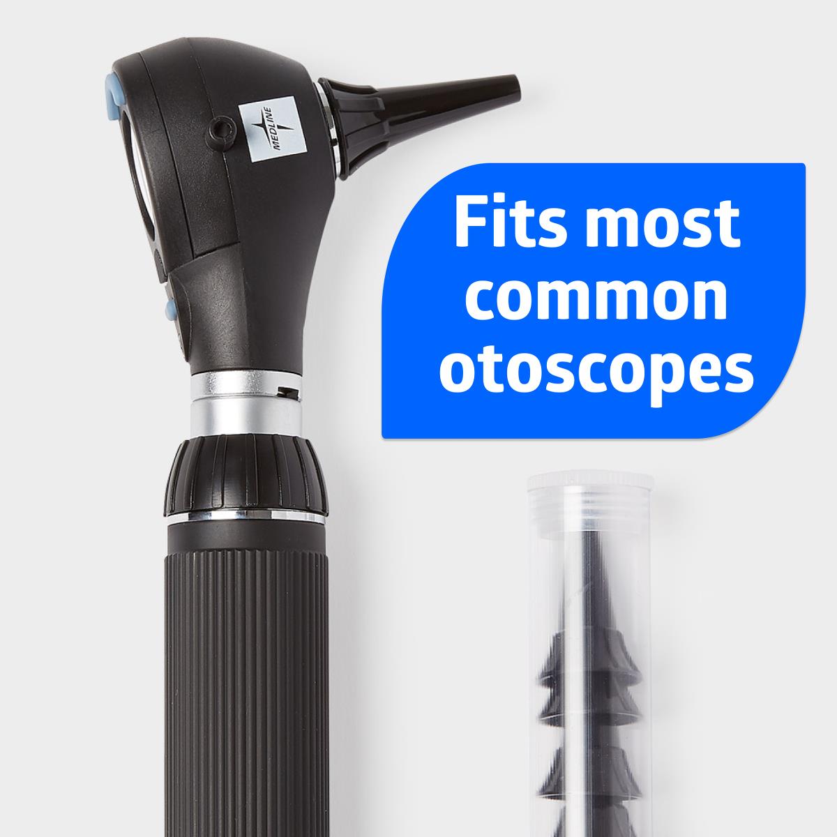 Medline Disposable Otoscope Specula - Sterile Ear Examination Tips (2.5mm & 4.25mm)