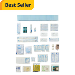 Sterile Suture Removal Kit - Professional Medical Grade with Littauer Scissors, Forceps & Gauze