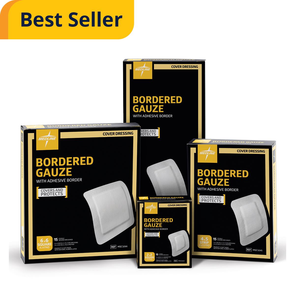 Bordered Gauze Adhesive Island Wound Dressing - Medical Grade Sterile Bandage with Non-Adherent Pad