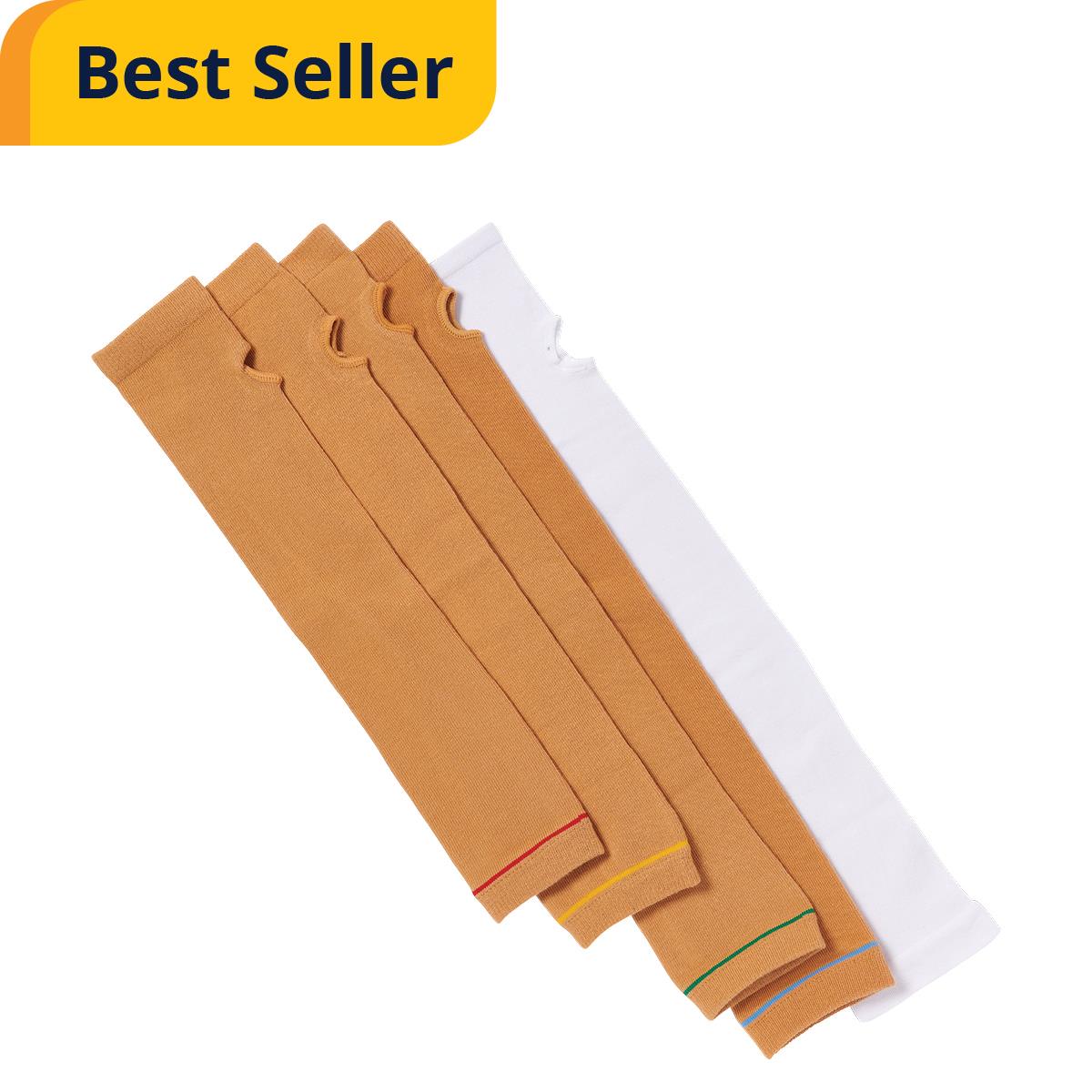 Medline Protective Arm Sleeves - Medical Grade Skin Protection with Color-Coded Sizing