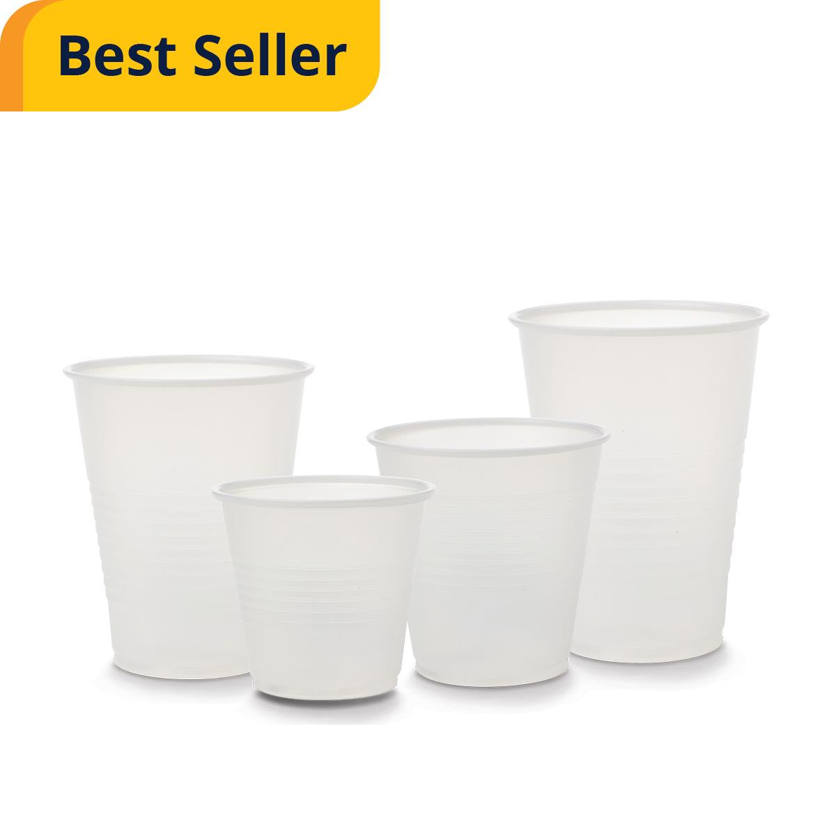 Medline Disposable Plastic Drinking Cups - Translucent Polystyrene Cups for Healthcare & Institutional Use (3.5oz to 16oz)