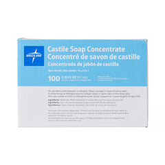Medline Castile Soap Concentrate - Pure Coconut Oil Formula, 0.33 oz Single-Use Packets