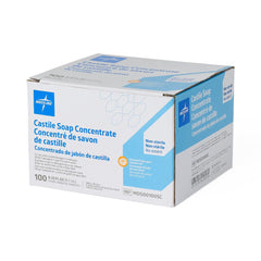 Medline Castile Soap Concentrate - Pure Coconut Oil Formula, 0.33 oz Single-Use Packets