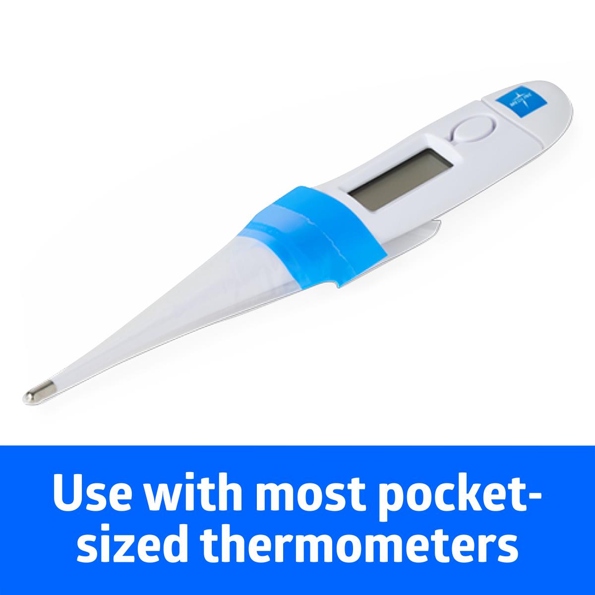 Medline Digital Oral Thermometer Sheaths - Disposable Probe Covers, 100/Package