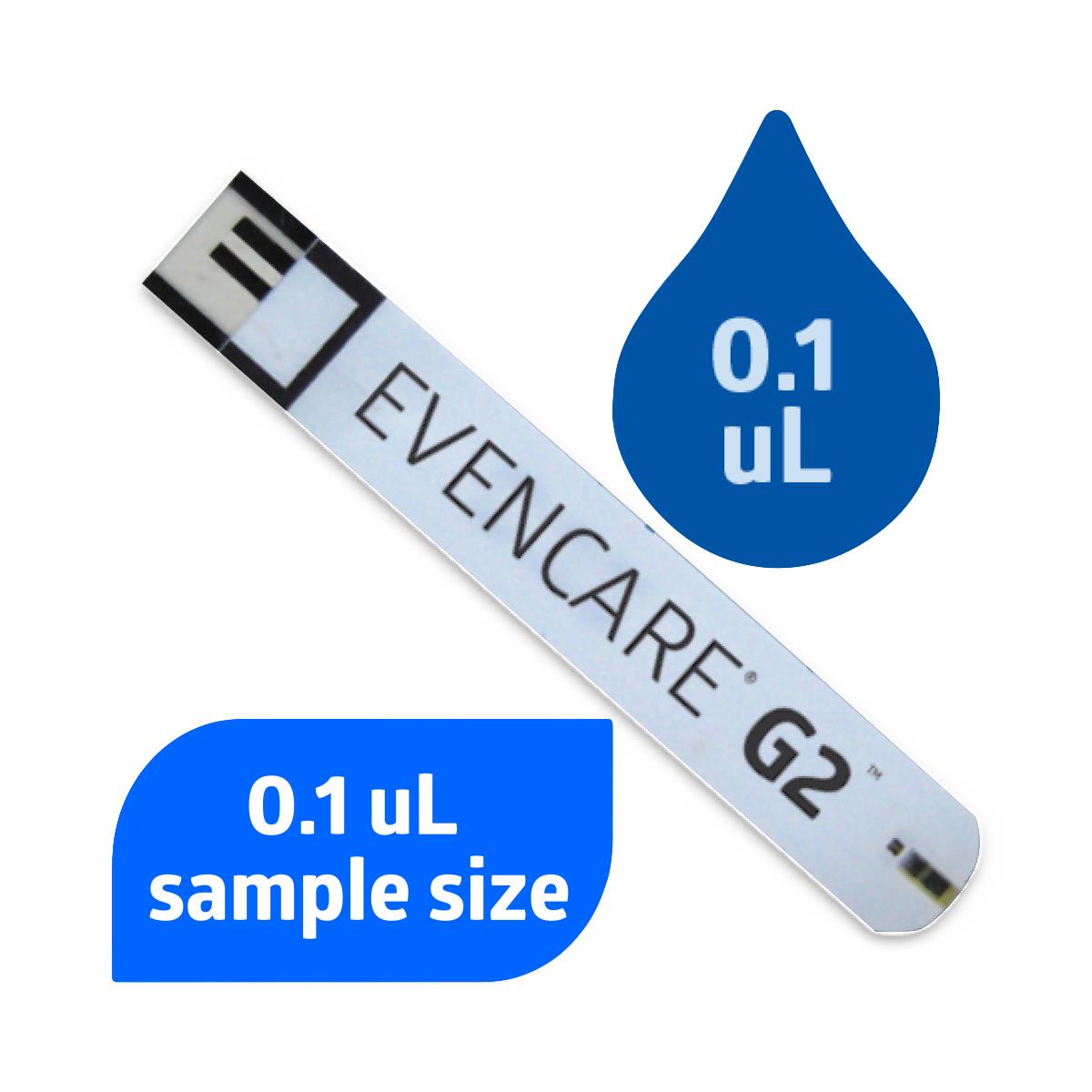 EvenCare G2 Blood Glucose Monitoring System with Bluetooth - 6 Second Results, 300 Memory Storage