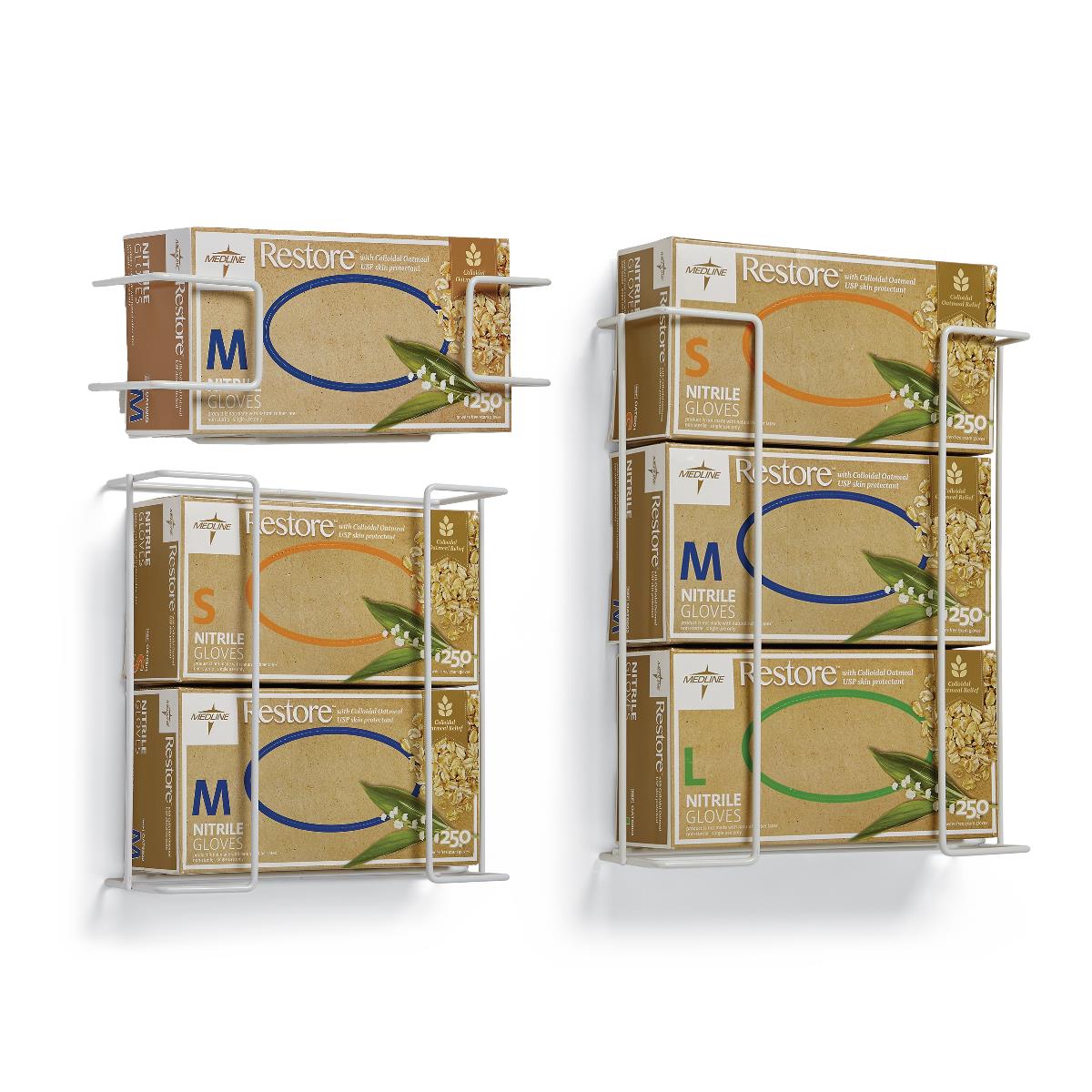 Horizontal-Mount Wire Glove Box Holder - Medical Grade Organizer for Healthcare Facilities