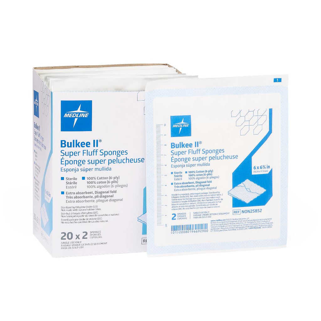 Bulkee II Extra Absorbent Sterile Medical Sponge - Premium Wound Care ...