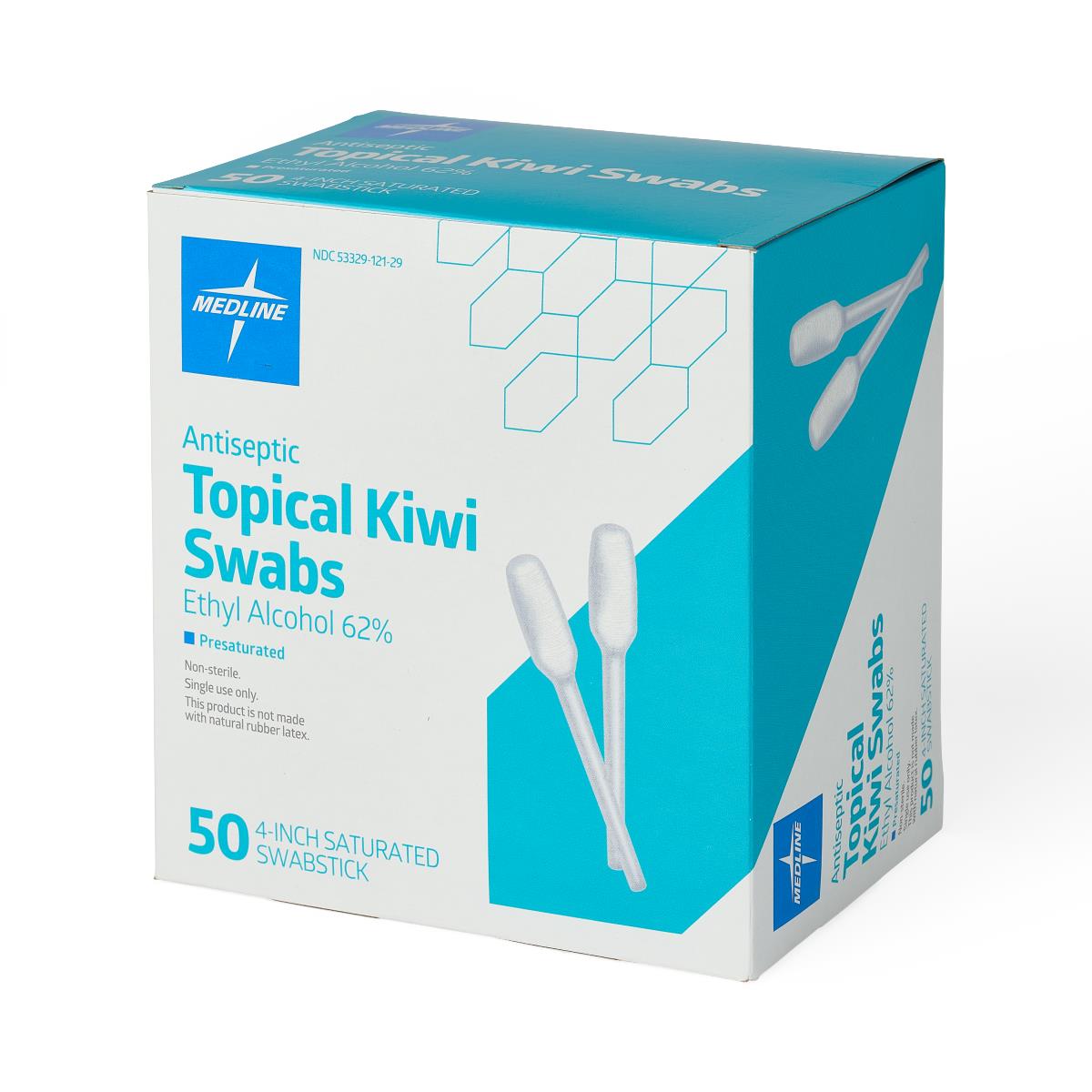 Nasal Antiseptic Swabs - 62% Ethyl Alcohol Decolonization Swabs with Kiwi-Blossom Scent