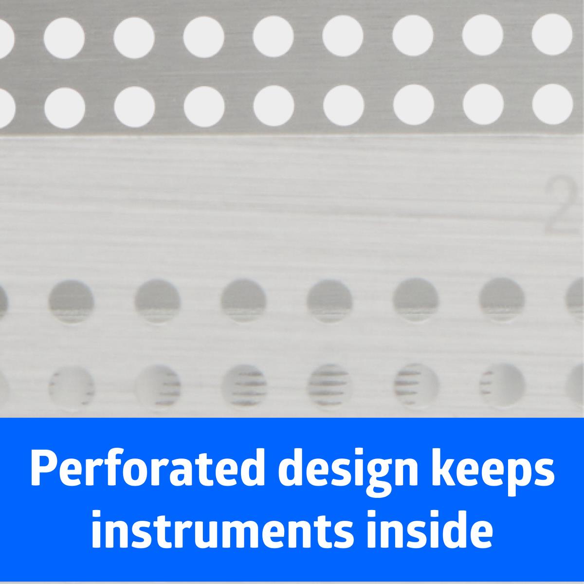 Perforated Aluminum Sterilization Tray - Medical Instrument Organization & Protection