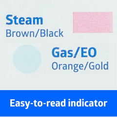 Steam and Gas Self-Seal Sterilization Pouch - Medical Grade Autoclave Bags with Color Change Indicator