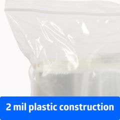 Medical Plastic Zip Closure Bags with White Write-On Block - 2 Mil Reclosable Storage